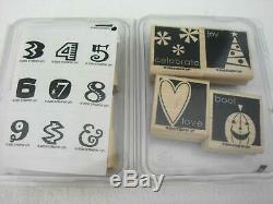HUGE Lot 31 Stampin' Up Stamp Sets 257 Total Stamps Love Christmas Baby Birthday