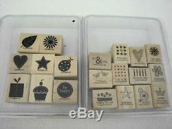 HUGE Lot 33 Stampin' Up Stamp Sets 306 Total Stamps Love Christmas Baby Birthday