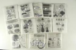 HUGE Lot 54PC STAMPIN UP Paper Crafting Clear Mount Stamp Sets Acrylix Tim Holts