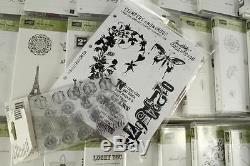 HUGE Lot 54PC STAMPIN UP Paper Crafting Clear Mount Stamp Sets Acrylix Tim Holts