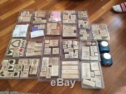 HUGE Lot of 143 Stampin Up Stamps Sets + 2 Punch Out Sets Retired No Duplicates