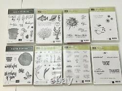 HUGE Lot of Stampin Up Stamp Sets Rubber PhotopolymerHoliday Flowers Retired