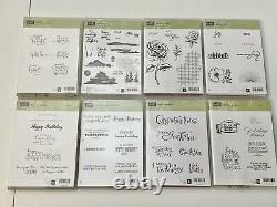 HUGE Lot of Stampin Up Stamp Sets Rubber PhotopolymerHoliday Flowers Retired