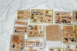 HUGE Lot of Stampin' Up Stamp Sets Wood Backed Rubber Stamps 215pc