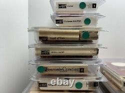 HUGE Lot of Stampin' Up Stamp Sets wood Backed Rubber 35 Sets About 230 Stamps