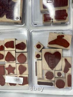 HUGE Lot of Stampin' Up Stamp Sets wood Backed Rubber Retired Stamps New Stamps