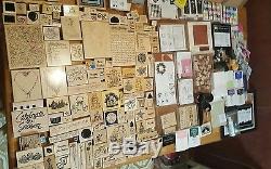 HUGE MIXED STAMP LOT! Stampin' Up sets! Singles + MORE! Lots of inks 36 lbs WOW