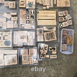 HUGE Mostly Stampin UP Plus Others Lot 600+ Stamps with 4 mini Alphabet Sets