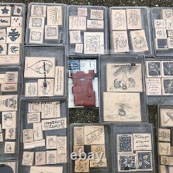 HUGE Mostly Stampin UP Plus Others Lot 600+ Stamps with 4 mini Alphabet Sets