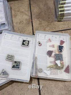 HUGE RETIRED Stampin Up Stamp Sets Flower Butterfly Cardstock Punches Ribbons +