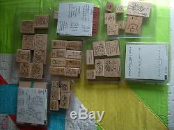 HUGE STAMPIN UP LOT Over 150 Wood Mount Stamps, SETS, cardstock, and more
