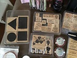 HUGE STAMPIN UP LOTPunches, Stamp Sets, Embossing Powder, Pearl Ex, Ribbon