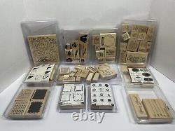 HUGE STAMPIN UP Stamp Lot Of 199 Stamps And Sets New And Used Various Sizes
