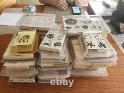 HUGE Stampin Up! Retired Rare Rubber Set Lot of 35 SETS Over 600 Stamps NEW VNTG