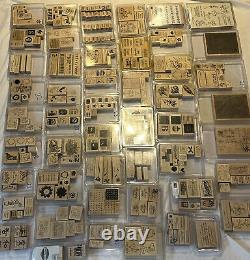 HUGE Stampin Up! Retired Rare Rubber Set Lot of 50 SETS Over 300 Stamps New