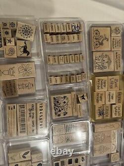 HUGE Stampin Up! Retired Rare Rubber Set Lot of 50 SETS Over 300 Stamps New