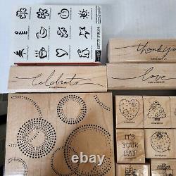 HUGE Stampin Up! Retired Rare Rubber Stamps Sets Lot of 109 Individual Unused