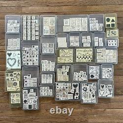 HUGE Stampin Up! Total of 302 Stamps (Lot of 33 Stamp Sets) New & Used
