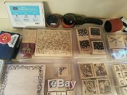 HUGE lot of Stampin` Up Scrapbook/Rubber Stamp Set-100+ pieces total-FREE SHIP