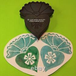 Heart Flower Set Of 2 Custom Wholesale Art Foam Stamps AFS