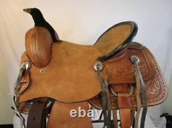 High Quality Premium Leather Western Barrel Racing Trail Horse Saddle With Bridl