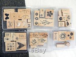 Huge Collection Stampin Up Mounted Stamp Sets Animals Hearts Flowers Big Lot