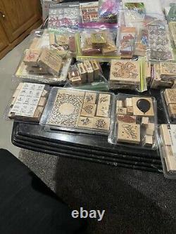 Huge Crafting Lot 21 Stampin Up Sets 215 Total Stamps + Tons of Other Scraping