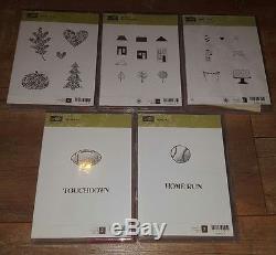 Huge Lot (19) Stampin Up Clear Mount Stamp Sets Holidays Occasions Sentiments 1