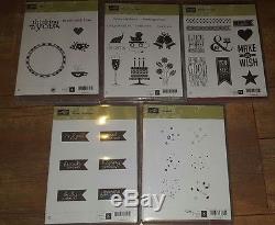 Huge Lot (19) Stampin Up Clear Mount Stamp Sets Holidays Occasions Sports Baby 2