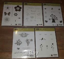 Huge Lot (19) Stampin Up Clear Mount Stamp Sets Nature Flowers More Box 4