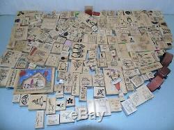 Huge Lot 195 Stampin' Up! Mounted Rubber Stamps Mostly New Sets Wide Variety +++