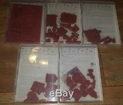 Huge Lot (20) Stampin Up Clear Mount Stamp Sets Holidays Occasions Sentiments 1