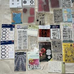 Huge Lot 200+ Stampin Up Stamp Sets, Rubber & Clear Stamps Dies Ink Pads