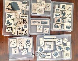 Huge Lot (25) Stampin Up Stamp Sets Retired! Hard to Find! Kids, Alphabets