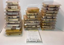 Huge Lot 31 Stampin' Up Wood Mounted Rubber Stamp Sets 198 Stamps