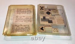 Huge Lot 31 Stampin' Up Wood Mounted Rubber Stamp Sets 198 Stamps