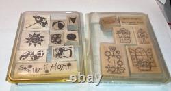 Huge Lot 31 Stampin' Up Wood Mounted Rubber Stamp Sets 198 Stamps