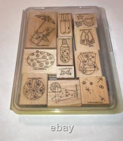 Huge Lot 31 Stampin' Up Wood Mounted Rubber Stamp Sets 198 Stamps