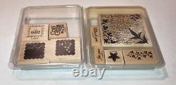 Huge Lot 31 Stampin' Up Wood Mounted Rubber Stamp Sets 198 Stamps