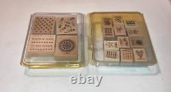 Huge Lot 31 Stampin' Up Wood Mounted Rubber Stamp Sets 198 Stamps