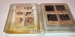 Huge Lot 31 Stampin' Up Wood Mounted Rubber Stamp Sets 198 Stamps