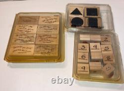 Huge Lot 31 Stampin' Up Wood Mounted Rubber Stamp Sets 198 Stamps