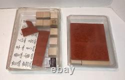 Huge Lot 31 Stampin' Up Wood Mounted Rubber Stamp Sets 198 Stamps