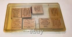 Huge Lot 31 Stampin' Up Wood Mounted Rubber Stamp Sets 198 Stamps