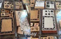 Huge Lot 400+ Stampin Up Both Unmounted Mounted Rubber Stamps 57 Sets New & Euc
