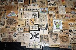 Huge Lot 470+ Rubber Stamps PSX Stampin Up Holidays Sets Cling FREE SHIPPING