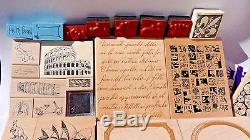 Huge Lot 50+ Stampin Up Loose Rubber Stamps Stamp Sets New! Words Frames Symbols