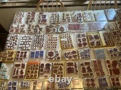 Huge Lot Of 125 Stampin' Up wood mounted stamp sets. (Many Sets Are Retired)
