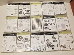 Huge Lot Of 50 Stampin Up Stamps Sets Clear Mount Photopolymer Rubber