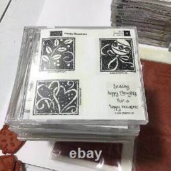 Huge Lot Of Stampin Up Rubber Stamp Sets 2005 75+ Sets